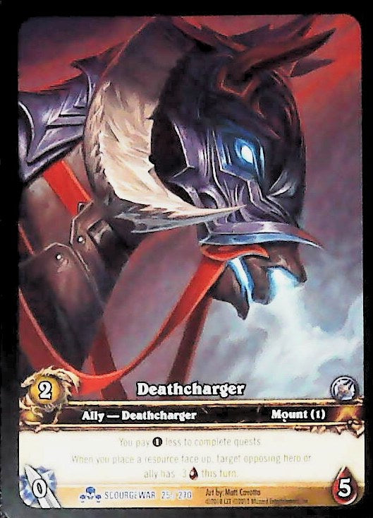 World of Warcraft TCG | Deathcharger (Extended Art) - Scourgewar 25/270 | The Nerd Merchant