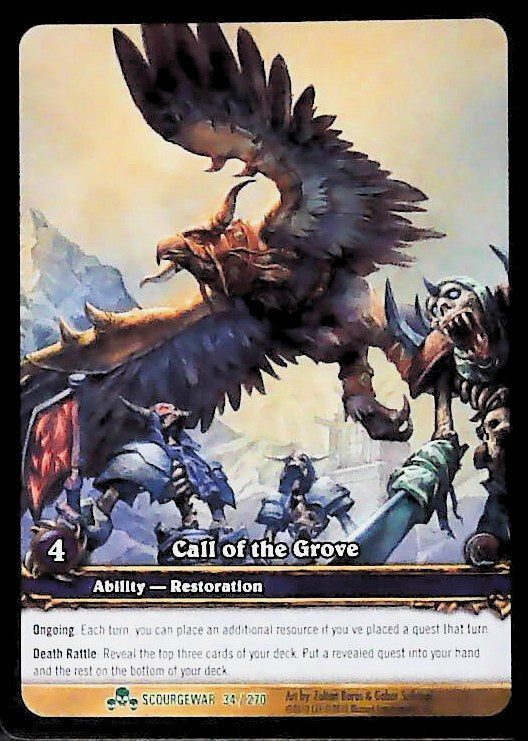 World of Warcraft TCG | Call of the Grove (Extended Art) - Scourgewar 34/270 | The Nerd Merchant