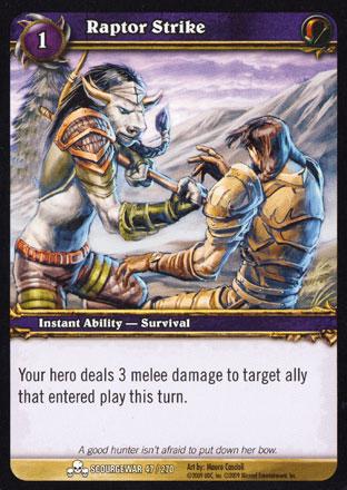 World of Warcraft TCG | Raptor Strike - Scourgewar 47/270 | The Nerd Merchant