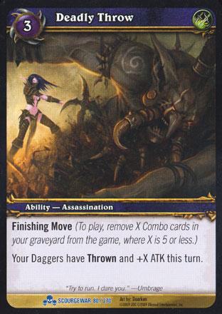 World of Warcraft TCG | Deadly Throw - Scourgewar 80/270 | The Nerd Merchant