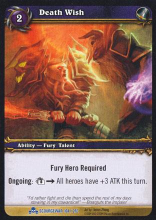 World of Warcraft TCG | Death Wish - Scourgewar 104/270 | The Nerd Merchant