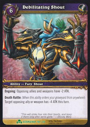 World of Warcraft TCG | Debilitating Shout - Scourgewar 105/270 | The Nerd Merchant