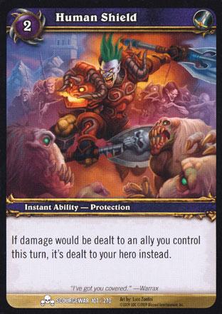 World of Warcraft TCG | Human Shield - Scourgewar 107/270 | The Nerd Merchant