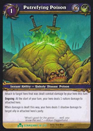 World of Warcraft TCG | Putrefying Poison - Scourgewar 118/270 | The Nerd Merchant