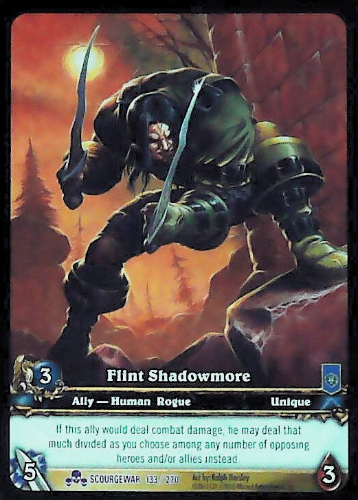 World of Warcraft TCG | Flint Shadowmore (Extended Art) - Scourgewar 133/270 | The Nerd Merchant