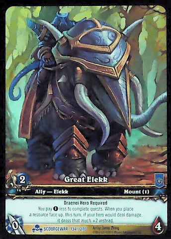 World of Warcraft TCG | Great Elekk (Extended Art) - Scourgewar 134/270 | The Nerd Merchant