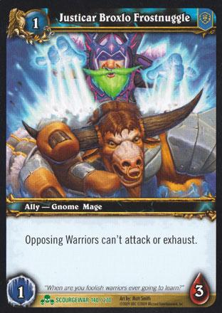 World of Warcraft TCG | Justicar Broxlo Frostnuggle - Scourgewar 140/270 | The Nerd Merchant