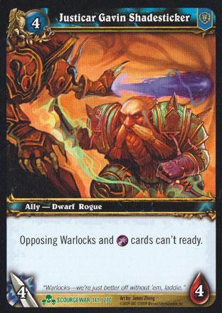 World of Warcraft TCG | Justicar Gavin Shadesticker - Scourgewar 141/270 | The Nerd Merchant