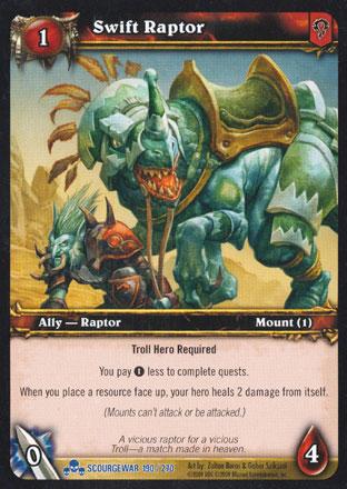 World of Warcraft TCG | Swift Raptor - Scourgewar 190/270 | The Nerd Merchant