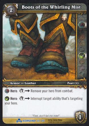 World of Warcraft TCG | Boots of the Whirling Mist - Scourgewar 217/270 | The Nerd Merchant