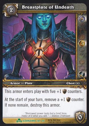 World of Warcraft TCG | Breastplate of Undeath - Scourgewar 218/270 | The Nerd Merchant