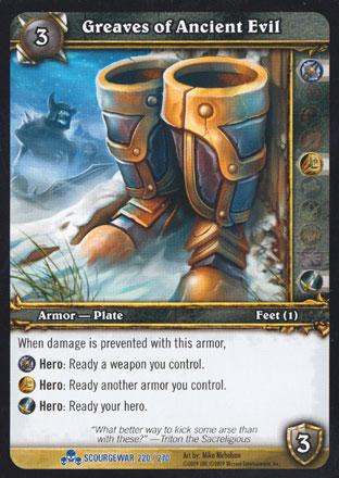 World of Warcraft TCG | Greaves of Ancient Evil - Scourgewar 220/270 | The Nerd Merchant