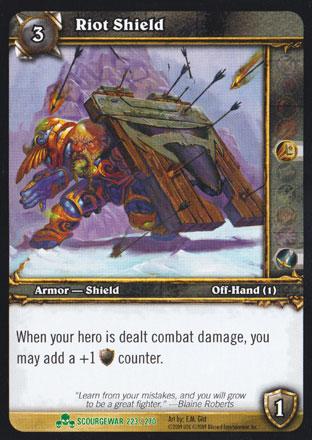 World of Warcraft TCG | Riot Shield - Scourgewar 223/270 | The Nerd Merchant