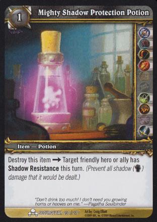 World of Warcraft TCG | Mighty Shadow Protection Potion - Scourgewar 230/270 | The Nerd Merchant