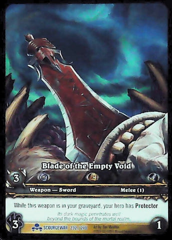 World of Warcraft TCG | Blade of the Empty Void (Extended Art) - Scourgewar 232/270 | The Nerd Merchant