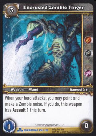 World of Warcraft TCG | Encrusted Zombie Finger - Scourgewar 236/270 | The Nerd Merchant