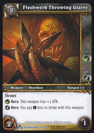 World of Warcraft TCG | Fleshwerk Throwing Glaive - Scourgewar 237/270 | The Nerd Merchant