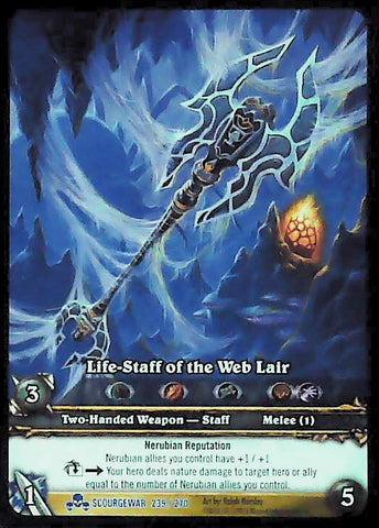 World of Warcraft TCG | Life-Staff of the Web Lair (Extended Art) - Scourgewar 239/270 | The Nerd Merchant