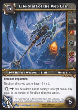 World of Warcraft TCG | Life-Staff of the Web Lair - Scourgewar 239/270 | The Nerd Merchant