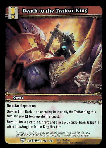 World of Warcraft TCG | Death to the Traitor King (Foil) - Promo Cards | The Nerd Merchant