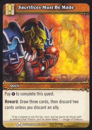 World of Warcraft TCG | Sacrifices Must Be Made - Scourgewar 259/270 | The Nerd Merchant