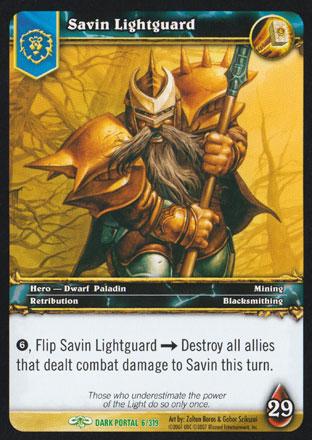 World of Warcraft TCG | Savin Lightguard - Through the Dark Portal 6/319 | The Nerd Merchant