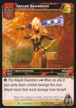 World of Warcraft TCG | Aleyah Dawnborn - Through the Dark Portal 10/319 | The Nerd Merchant