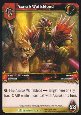 World of Warcraft TCG | Azarak Wolfsblood - Through the Dark Portal 11/319 | The Nerd Merchant