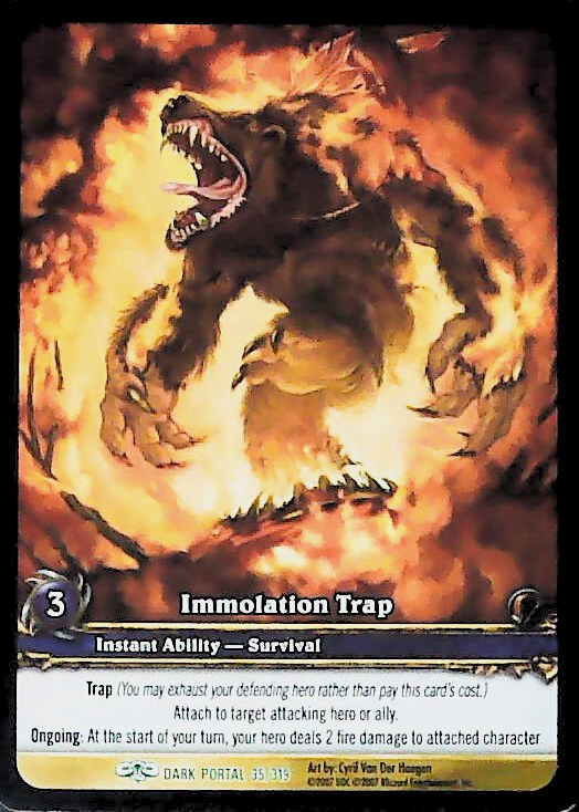World of Warcraft TCG | Immolation Trap (Extended Art) - Through the Dark Portal 35/319 | The Nerd Merchant