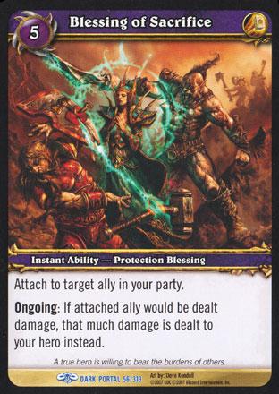 World of Warcraft TCG | Blessing of Sacrifice - Through the Dark Portal 56/319 | The Nerd Merchant