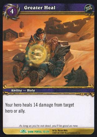 World of Warcraft TCG | Greater Heal (Foil) - Through the Dark Portal 70/319 | The Nerd Merchant