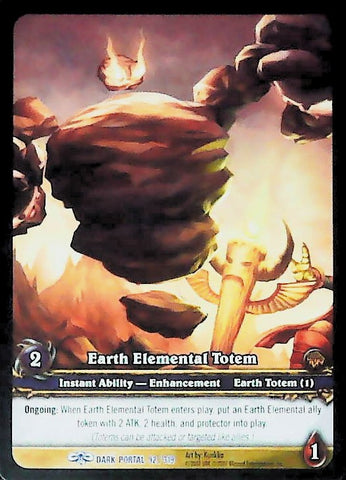 World of Warcraft TCG | Earth Elemental Totem (Extended Art) - Through the Dark Portal 92/319 | The Nerd Merchant