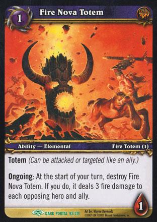 World of Warcraft TCG | Fire Nova Totem - Through the Dark Portal 93/319 | The Nerd Merchant