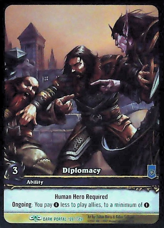 World of Warcraft TCG | Diplomacy (Extended Art) - Through the Dark Portal 128/319 | The Nerd Merchant