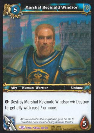 World of Warcraft TCG | Marshal Reginald Windsor - Through the Dark Portal 180/319 | The Nerd Merchant