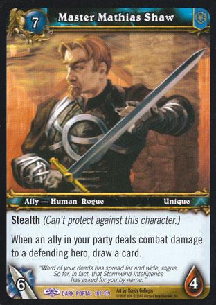 World of Warcraft TCG | Master Mathias Shaw - Through the Dark Portal 181/319 | The Nerd Merchant