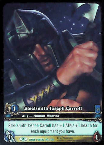 World of Warcraft TCG | Steelsmith Joseph Carroll (Extended Art) - Through the Dark Portal 191/319 | The Nerd Merchant