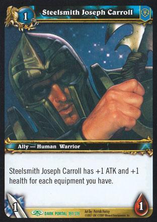 World of Warcraft TCG | Steelsmith Joseph Carroll (Foil) - Through the Dark Portal 191/319 | The Nerd Merchant