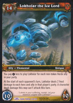 World of Warcraft TCG | Lokholar the Ice Lord - Through the Dark Portal 222/319 | The Nerd Merchant