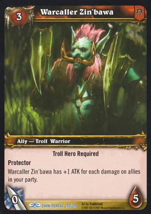 World of Warcraft TCG | Warcaller Zin'bawa - Through the Dark Portal 240/319 | The Nerd Merchant