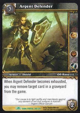 World of Warcraft TCG | Argent Defender - Through the Dark Portal 248/319 | The Nerd Merchant