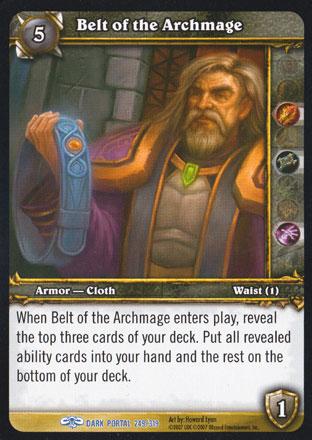 World of Warcraft TCG | Belt of the Archmage - Through the Dark Portal 249/319 | The Nerd Merchant