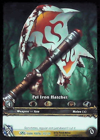 World of Warcraft TCG | Fel Iron Hatchet (Extended Art) - Through the Dark Portal 272/319 | The Nerd Merchant