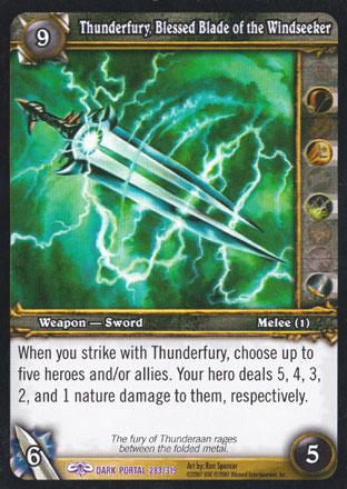 World of Warcraft TCG | Thunderfury, Blessed Blade of the Windseeker - Through the Dark Portal 283/319 | The Nerd Merchant