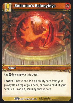World of Warcraft TCG | Solanian's Belongings - Through the Dark Portal 307/319 | The Nerd Merchant