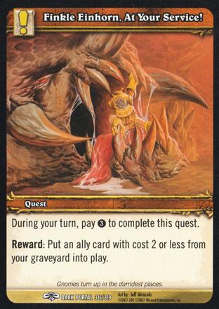 World of Warcraft TCG | Finkle Einhorn, At Your Service! - Through the Dark Portal 316/319 | The Nerd Merchant