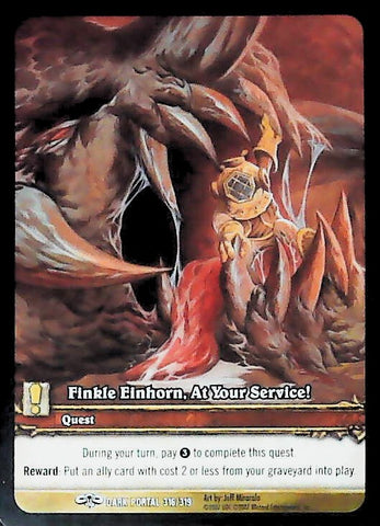 World of Warcraft TCG | Finkle Einhorn, At Your Service! (Extended Art) - Through the Dark Portal 316/319 | The Nerd Merchant