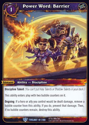 World of Warcraft TCG | Power Word: Barrier - Twilight of the Dragons 67/220 | The Nerd Merchant