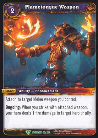 World of Warcraft TCG | Flametongue Weapon - Twilight of the Dragons 81/220 | The Nerd Merchant