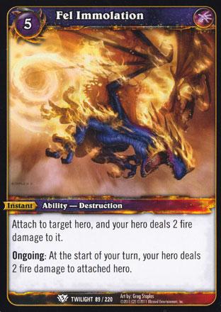 World of Warcraft TCG | Fel Immolation - Twilight of the Dragons 89/220 | The Nerd Merchant